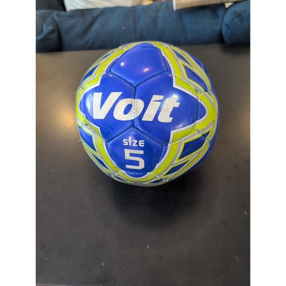 Volt Soccer Ball Futbol Size 5 Blue Yellow Gray - Picture 1 of 3